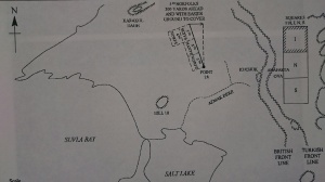 The overall advance of the 163rd Brigade in relation to Gallipoli on 12th August 1915.
