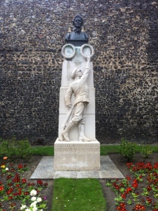 The memorial to Edith Cavell in Tombland in Norwich.