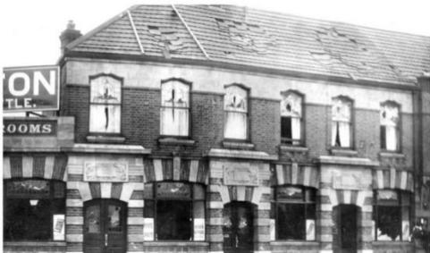 Damage to the Fish Wharf Tea Rooms seen on 20th January 1915.